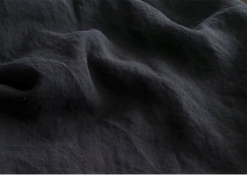 56% lina #2-BLACK stonewashed (500 g/m² - 145 cm) 