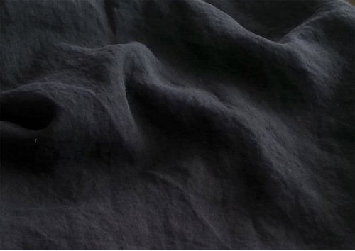100% lina #Sale-2 BLACK stonewashed (~300 g/m2 - 140 cm) SOODUSTUS
